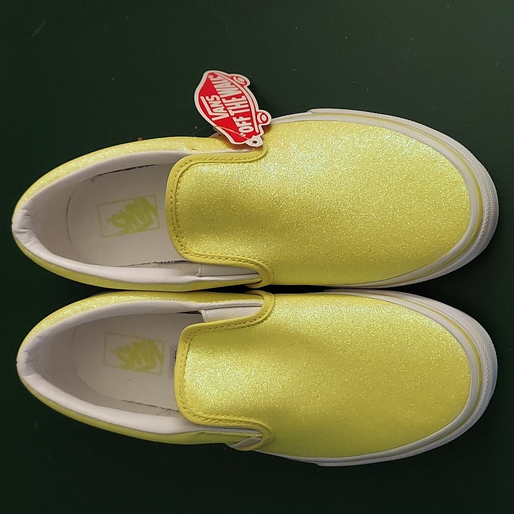 Brand new yellow sparkle vans